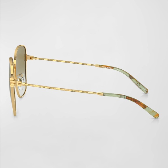 Tory Burch Gold-Tone Square Sunglasses - Picture 2 of 7